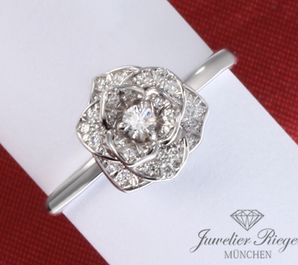 . Piaget Ring Rose Weissgold 750 Diamanten Brillanten Gr. 53 Schmuck Gold