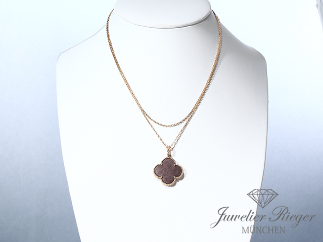 Van Cleef & Arpels Collier Magic Alhambra Rosegold 750 2016 Holz Wood Gold