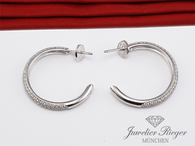 Bild 3 der Galerie: Cartier Creolen Etincelle Medium Weissgold 750 Diamanten N8515087 Ohrringe Gold