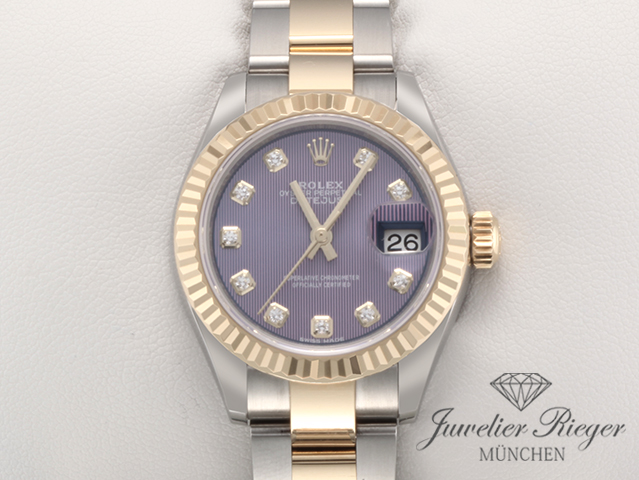 Bild 1 der Galerie: Rolex Lady Datejust 28 mm 279173 Edelstahl Gelbgold 750 Diamanten Automatik Gold