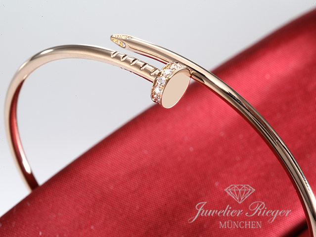 Bild 1 der Galerie: Cartier Armreif Juste un Clou SM Rosegold 750 Größe 19 2021 Diamanten Gold Damen