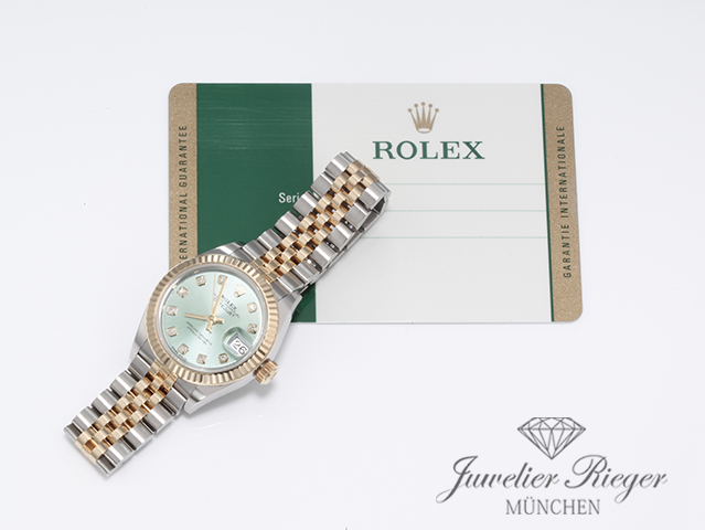 Bild 7 der Galerie: Rolex Lady Datejust 28 mm 279173 Edelstahl Gelbgold 750 Diamanten Automatik Gold
