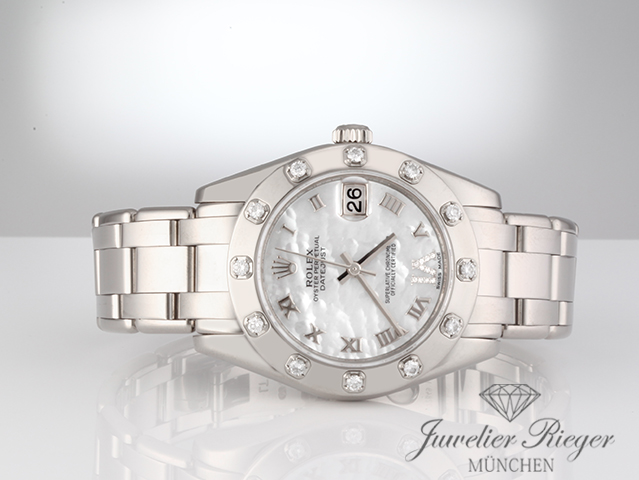 Bild 4 der Galerie: Rolex Pearlmaster 34 81319 2011 Weissgold 750 Perlmutt Diamanten Automatik