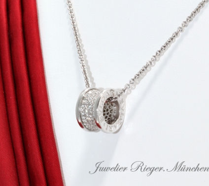 . Bulgari Collier B-Zero 1 Weissgold 750 Diamanten Brillanten 346167 Gold