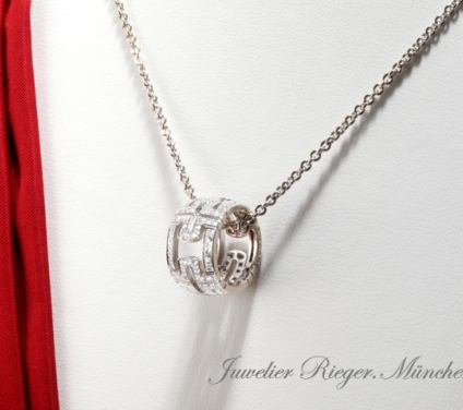 . Bulgari Collier Parentesi Weissgold 750 Diamanten Brillanten Gold Kette