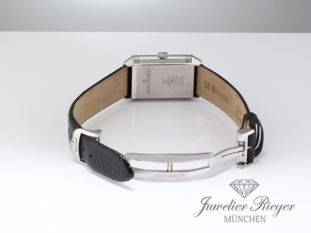 Bild 7 der Galerie: Jaeger Le Coultre Reverso Classic Duetto Medium 212.8.D4 Stahl Perlmutt Diamant