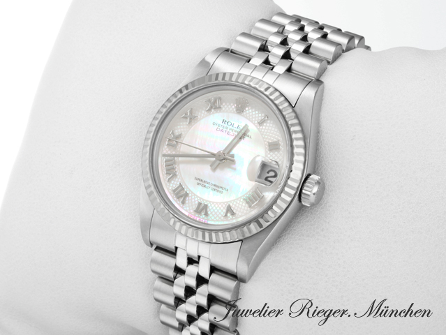 Bild 2 der Galerie: Rolex Medium Datejust 31 mm Stahl Weissgold 750 Perlmutt 2002 Automatik Gold