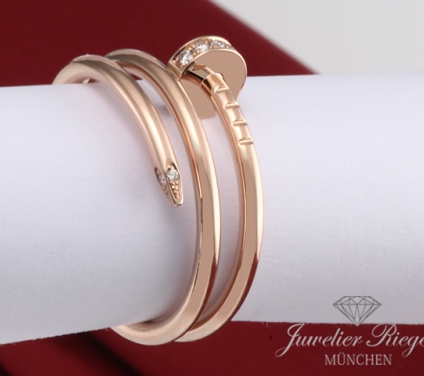 . Cartier Ring Juste un Clou Doppelt Rosegold 750 Diamanten 2020 Gr 55 B4210852