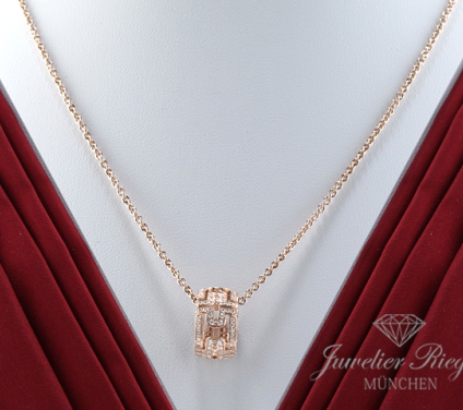 . Bulgari Collier Parentesi Rosegold 750 Diamanten Brillanten Gold Kette