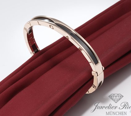 . Bulgari Armreif B-Zero 1 Gr S Rosegold 750 schwarze Keramik 2026 351415 Bvlgari