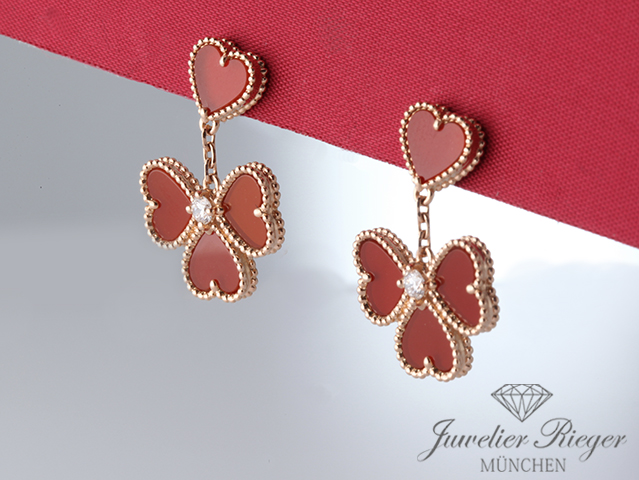 Bild 2 der Galerie: Van Cleef & Arpels Ohrringe Sweet Hearts Rosegld 750 Karneol VCARN5PP00