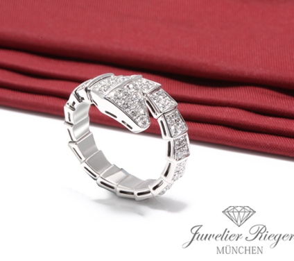 . Bulgari Ring Serpenti Viper Weissgold 750 Gr S Diamanten 347721 Gold